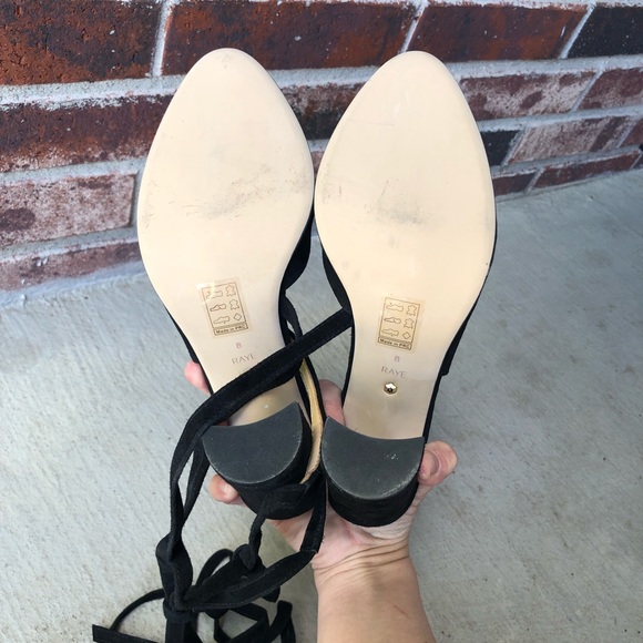 RAYE Ives pump, black wrap up ankle straps - Picture 7 of 8